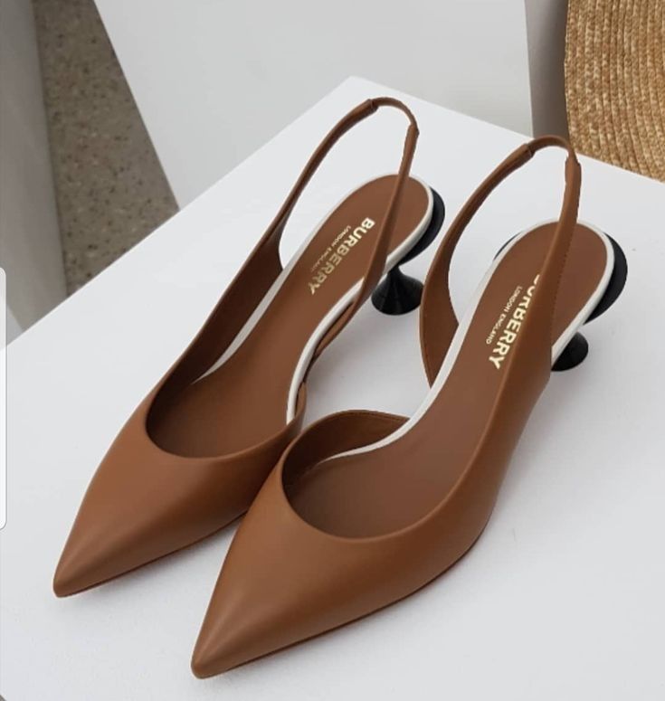 Slingback Suede Pumps with Block Heel